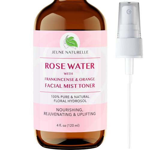 Pure Rose Water Facial Mist - Hydrating Toner with Frankincense & Blood Orange - 4 oz