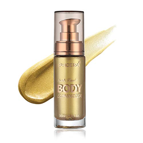 PHOERA Body Bronzer - Sunkissed Shimmer, Waterproof & Vegan Formula - 102 Metallic Gold