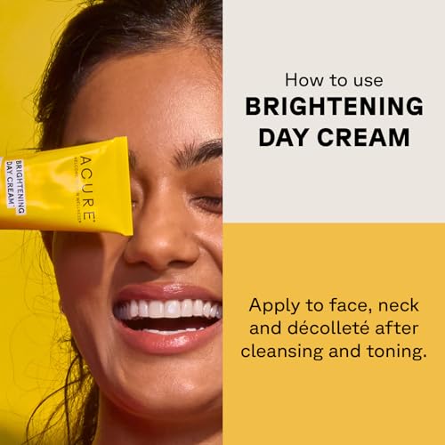 Acure Brightening Day Cream - Moisturizes & Evens Skin Tone, Cica & Argan Oil - 1.7 Fl Oz