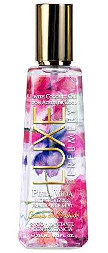 Luxe Perfumery Pura Vida Body Mist - Moisturizing Cassis/Orchid Scent, No Harsh Chemicals - 8 Fl Oz