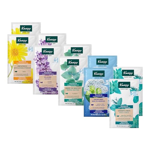 Kneipp Bath Salt Variety Pack - Restorative Aromatherapy, All-Natural Ingredients - 10 Packets