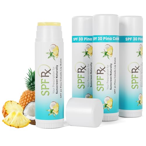 SPF Rx Lip Balm - Broad Spectrum SPF 30, Deep Hydration, Coral Reef Safe - 0.15 oz, 4 Pack