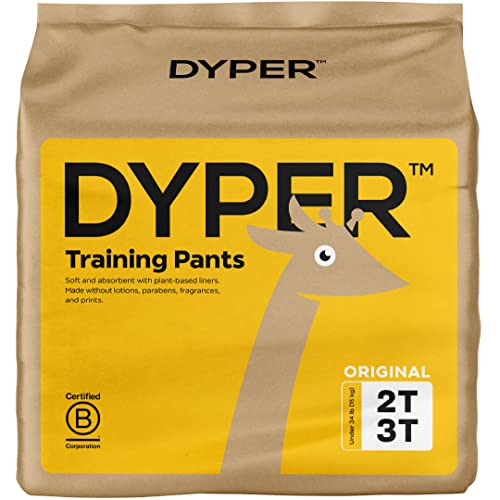 DYPER Toddler Training Pants - Plant-Based, Hypoallergenic, Maximum Absorbency - 26 Count (2T-3T)