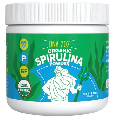 MATCHA DNA Premium Organic Spirulina Powder - Boosts Energy & Vitality, 100% Vegetarian - 250g