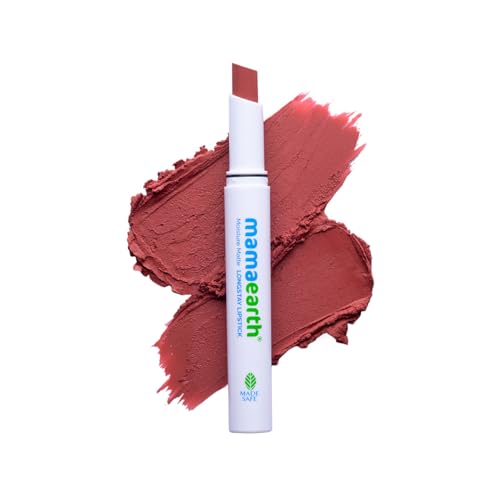 Mamaearth Moisture Matte Lipstick - 12-Hour Long Stay, 8-Hour Moisture Lock, Vitamin E - 0.07 Oz