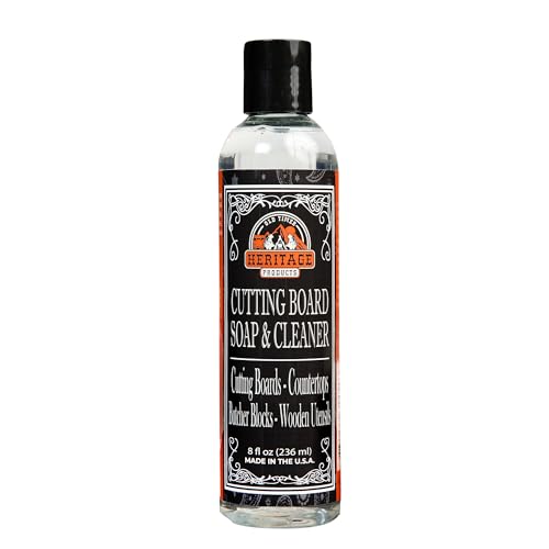 Heritage Products Wood Cleaner - Food Safe, Non-Residue, All-Natural - 8oz for Butcher Blocks