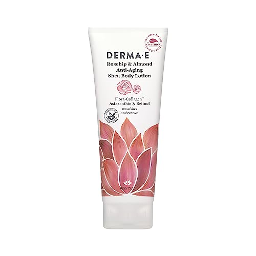 Derma E Body Lotion - Anti-Aging Moisturizer with Vegan Collagen & Retinol, 8 oz