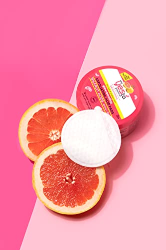 Yes To Grapefruit Facial Peel - Brightens, Exfoliates, Antioxidants, 95% Natural - 12 Pads