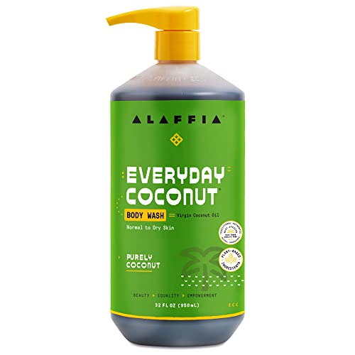 Alaffia Body Wash - Natural Moisturizing Coconut & Coffee, Vegan & Cruelty-Free - 32 Fl Oz