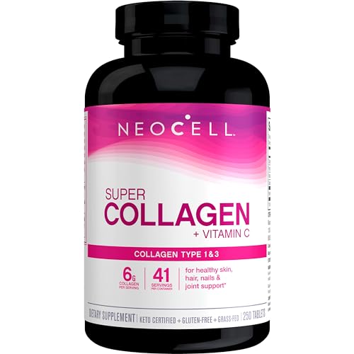 NeoCell Collagen - Supports Healthy Skin, Hair & Nails with Vitamin C - 250 Tablets