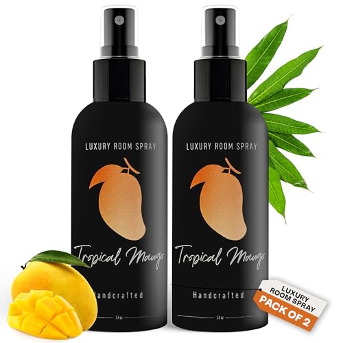 605Products Tropical Mango Air Freshener - Long-Lasting Odor Eliminator with Essential Oils - 2 Pack