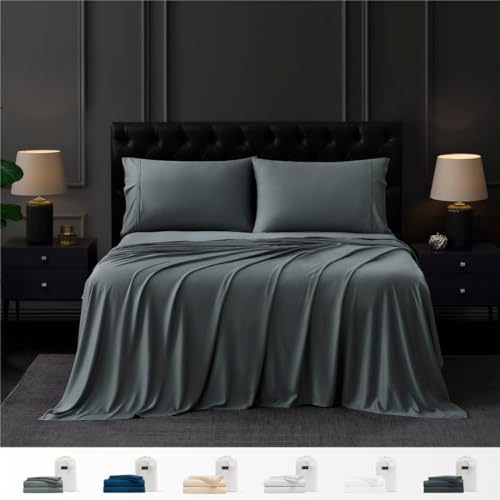 Coldest Bamboo Bed Sheet Set - Cooling, Durable & Breathable - 5 Pieces, Queen Size