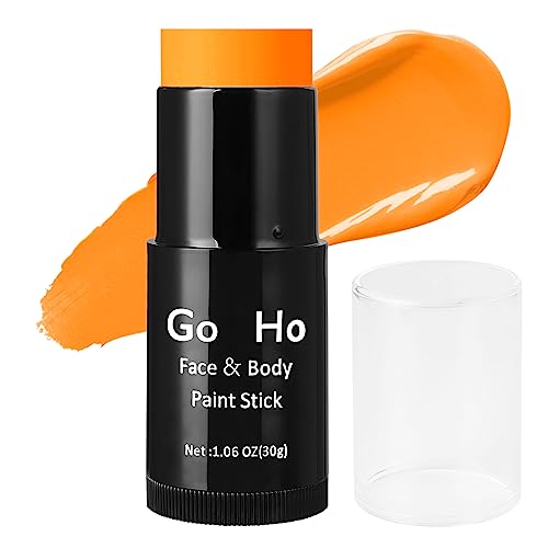 Go Ho Body Paint Stick - Waterproof Orange Makeup, Vegan & Non-Toxic - 1.06 Oz