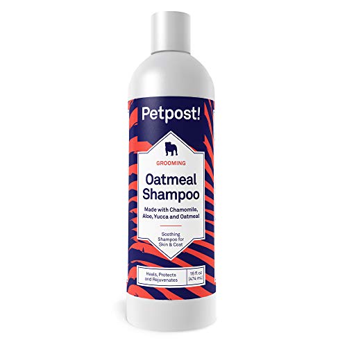 Petpost Dog Shampoo - Heals Dry Skin, Nourishes Coat with Oatmeal & Chamomile - 16oz