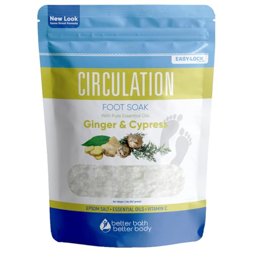 Circulation Foot Soak - Revitalizing with Epsom Salt, Ginger, & Eucalyptus Essential Oils - 2 lbs