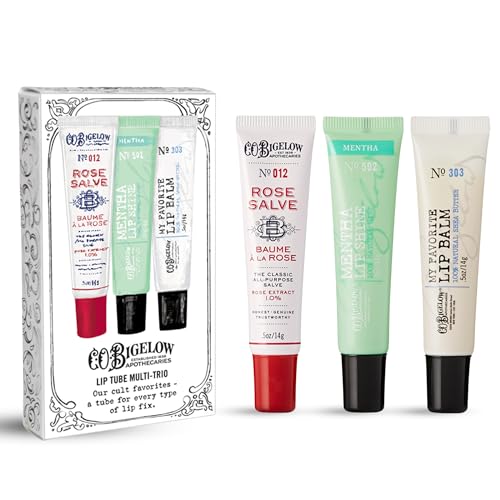 C.O. Bigelow Lip Balm Set - Moisturizing Relief with Natural Ingredients - 3 Pack, 0.5 oz Each