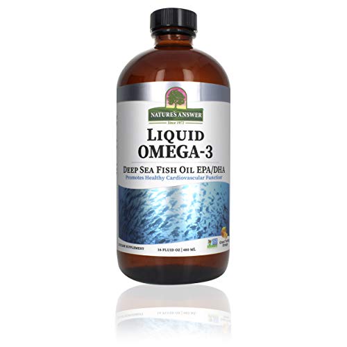 Nature's Answer Omega-3 Liquid Fish Oil - Cardiovascular Support, No Preservatives - 16oz