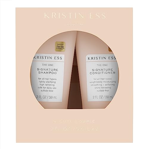 Kristin Ess Travel Size Shampoo & Conditioner Set - Moisture, Softness, Shine - 2 fl oz Each