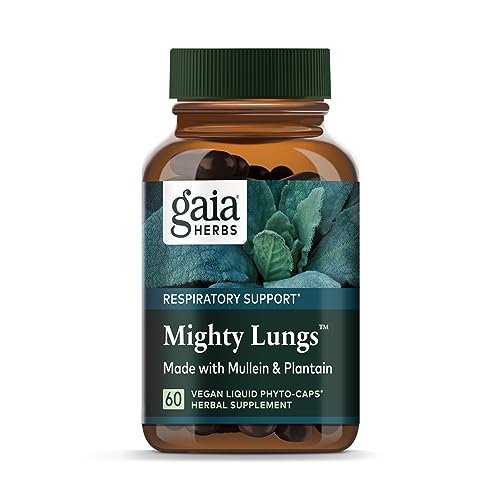 Gaia Herbs Mighty Lungs - Supports Lung Health, Vegan & Gluten-Free - 60 Liquid Phyto-Capsules