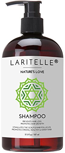 Laritelle Organic Shampoo - Prevents Hair Loss, Nourishes & Hydrates - 17.5 oz