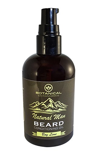 Natural Man Bay Lime Beard Oil - Softens & Nourishes, Handcrafted in USA - 4oz