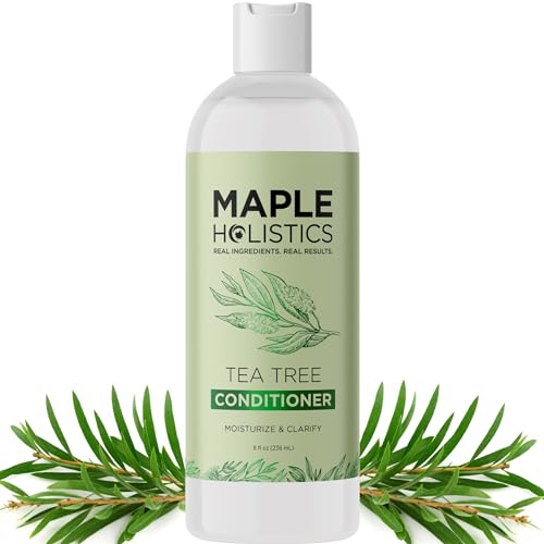 Maple Holistics Tea Tree Conditioner - Hydrates Dry Scalp, Sulfate & Paraben Free - 16oz