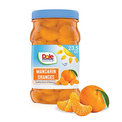 Dole Mandarin Oranges in 100% Fruit Juice - Vitamin C Rich, Non-GMO, Gluten-Free - 23.5oz Jar