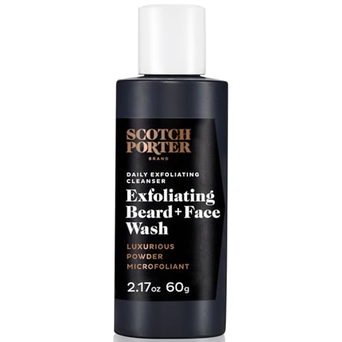 Scotch Porter Face Wash & Beard Cleanser - Reduces Ingrown Hairs, Vegan & Non-Toxic - 2.17oz