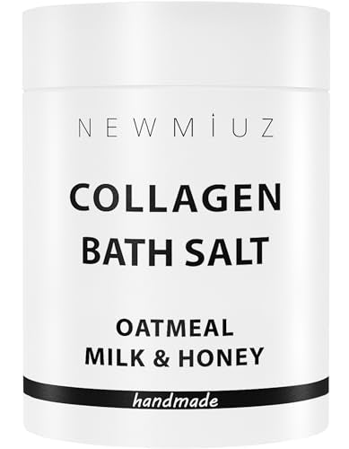 New Miuz Collagen Bath Soak - Moisturizes, Relieves Stress - Oatmeal Honey, 16oz