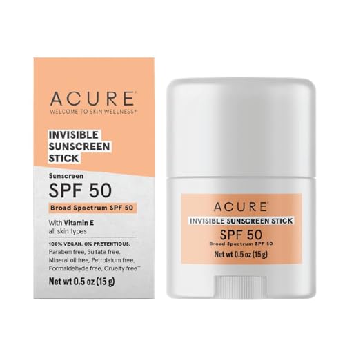 Acure Sunscreen Stick SPF 50 - Broad Spectrum Protection, Nourishing Botanicals - 0.5 oz