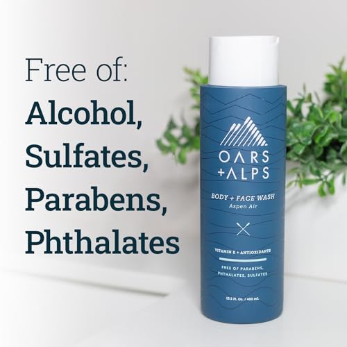 Oars + Alps Body Wash - Hydrating, Vitamin E & Antioxidants, Sulfate-Free, Aspen Air - 1 Pack