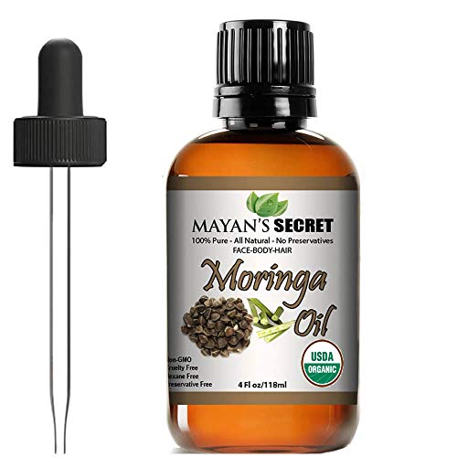 Mayan’s Secret Organic Moringa Oil - Nourishing Moisturizer for Skin, Hair, and Wounds - 4oz