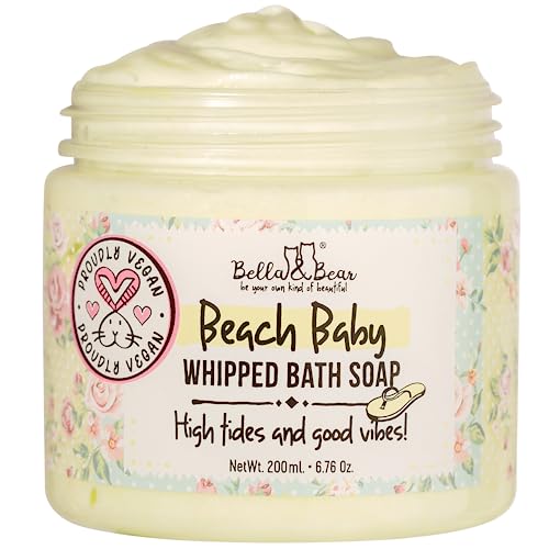 Bella & Bear Body Wash - Moisturizing Whipped Soap, Paraben & SLS Free, 15oz Jar