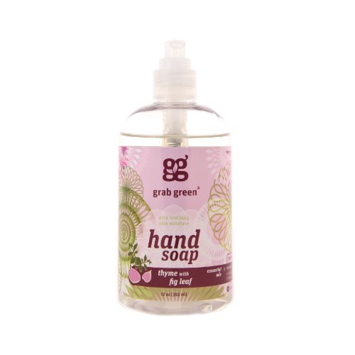 grab green Hand Soap - Hydrating Aloe & Glycerin, Thyme & Fig Leaf Scent - 12oz, Pack of 2