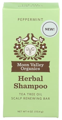 Moon Valley Organics Tea Tree Oil Shampoo Bar - Soothes Dry Skin, Organic Ingredients - 4oz