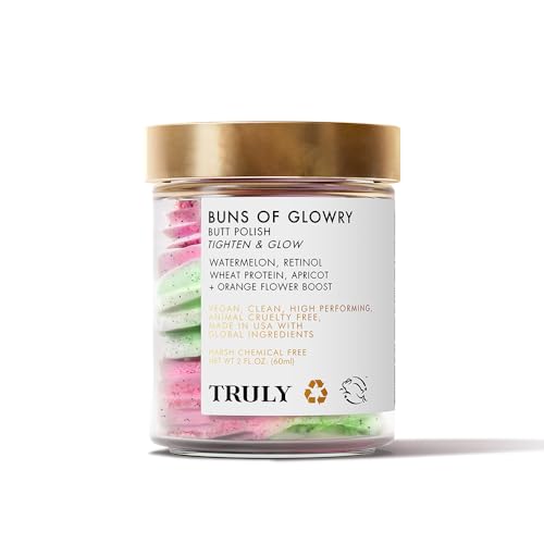 Truly Beauty Buns of Glowry Body Scrub - Brightens & Hydrates, Smooths Cellulite - 2 OZ