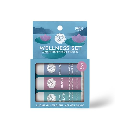 Aromatherapy Nasal Inhaler Sticks - Natural Essential Oil Blends for Well-Being, 3 Pack