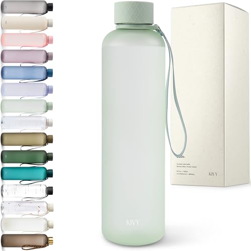 KIVY Reusable Water Bottle - BPA-Free, Lightweight, Leakproof, Slim Design - 32oz Mint Green