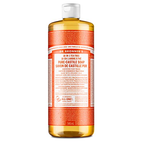 Dr. Bronner's Pure-Castile Liquid Soap - Organic Oils, 18-in-1 Uses, Vegan, 32oz