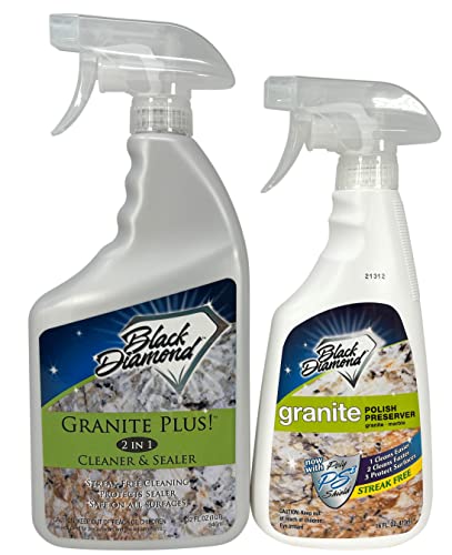 Black Diamond Stoneworks All Purpose Cleaner - Streak-Free Shine, Built-in Sealer - 1 Quart