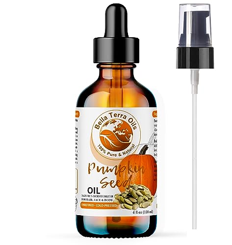 Bella Terra Oils Body Oil - Hydrating Pumpkin Seed Oil, Rich in Vitamins C & E - 4oz