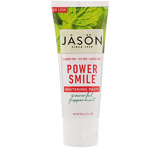 Jason Powersmile Whitening Toothpaste - Brightens Smile, Natural Ingredients - Travel Size 3oz