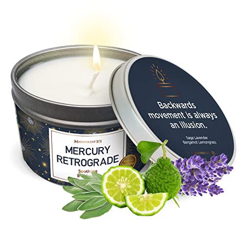 Magnificent 101 Aromatherapy Candle - Purification & Relaxation, Natural Soy Wax - 6 Oz