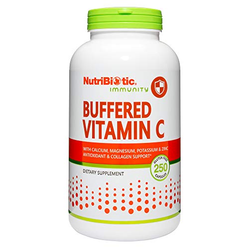 NutriBiotic Buffered Vitamin C 500 Mg - Antioxidant & Collagen Support, Non-GMO, 250 Caps