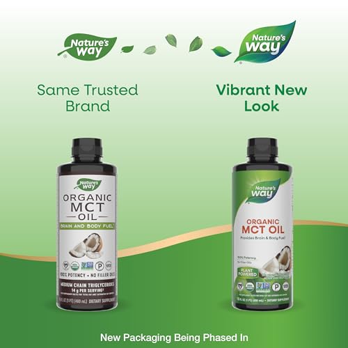 Nature's Way MCT Oil - Energy Boosting Coconut Oil, Non-GMO, Keto & Paleo Certified - 16 Fl Oz