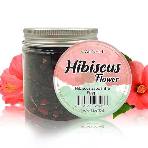 Well's Dried Hibiscus Flower Hair Oil - Deep Moisturization, 100% Natural - 1.2 oz