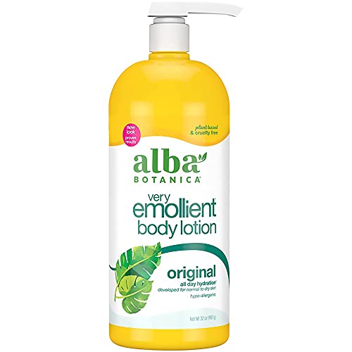 Alba Botanica Body Lotion - Hydrates & Nourishes Sensitive Skin, 100% Vegetarian - 32 Oz