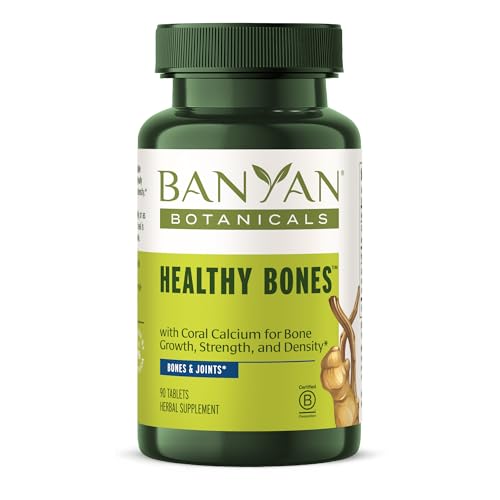 Banyan Botanicals Healthy Bones - Organic Calcium Supplement for Strong Bones & Joints - 90 Tablets