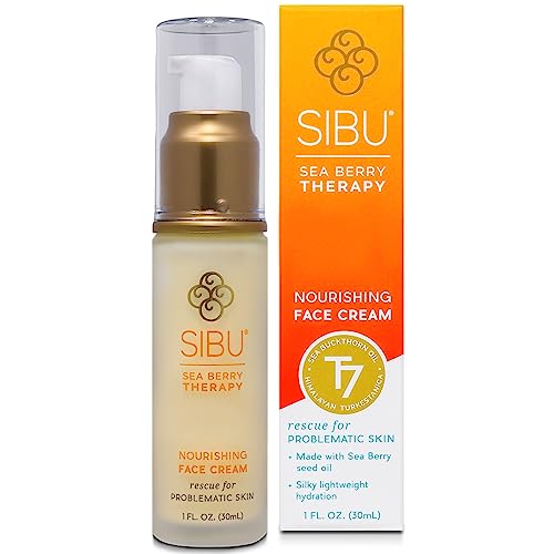 Sibu Sea Buckthorn Face Cream - Lightweight Hydration for Sensitive Skin, 1oz