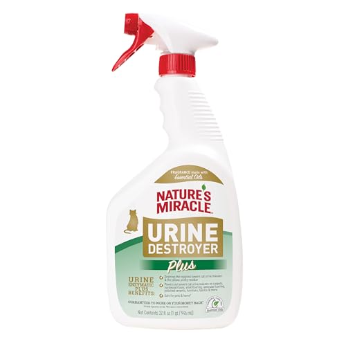 Nature's Miracle Pet Odor & Stain Remover - Enzymatic Formula for Severe Cat Urine, 32 oz